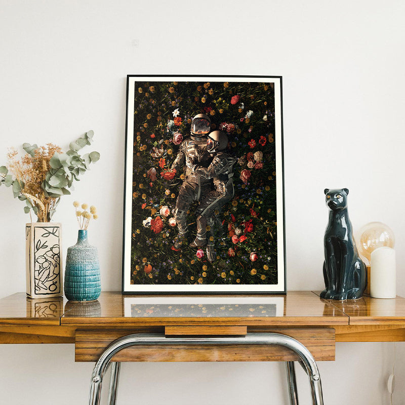 Garden Delights II – Astronaut in Flowers Print | Andy okay