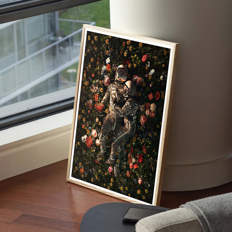 Garden Delights II – Astronaut in Flowers Print | Andy okay