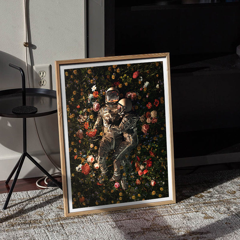 Garden Delights II – Astronaut in Flowers Print | Andy okay