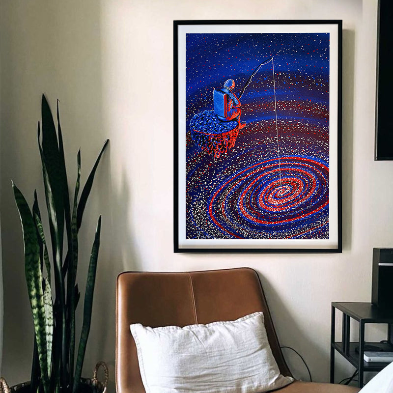 Gone Fishing [Best Seller] – Astronaut Galaxy Gallery Wall Art by