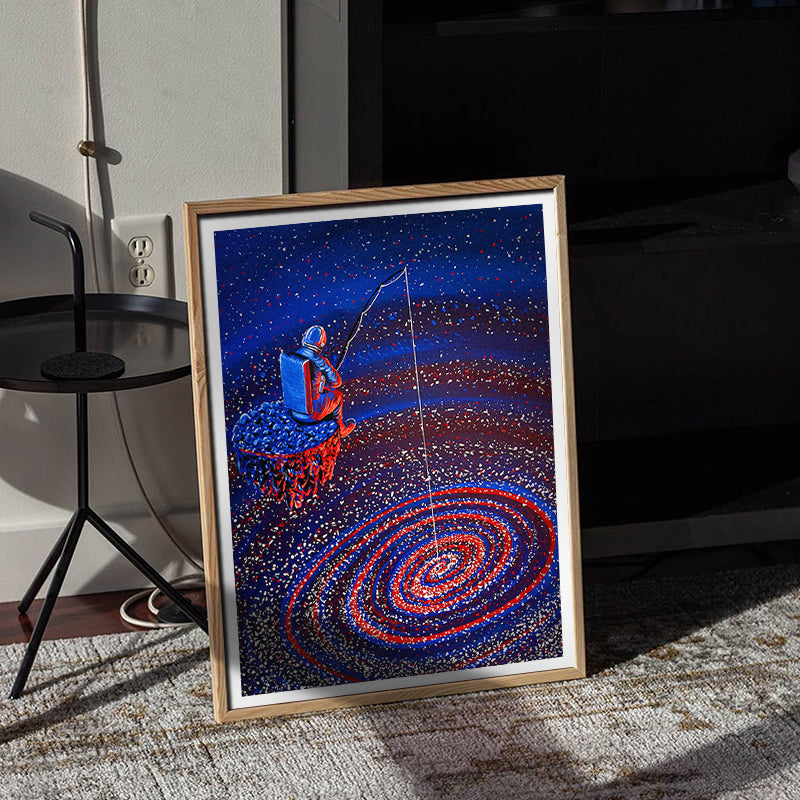 Gone Fishing [Best Seller] – Astronaut Galaxy Gallery Wall Art by