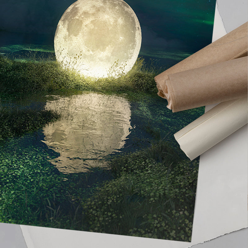 Lagoon - Glowing Moon Mirror Landscape – Andy okay