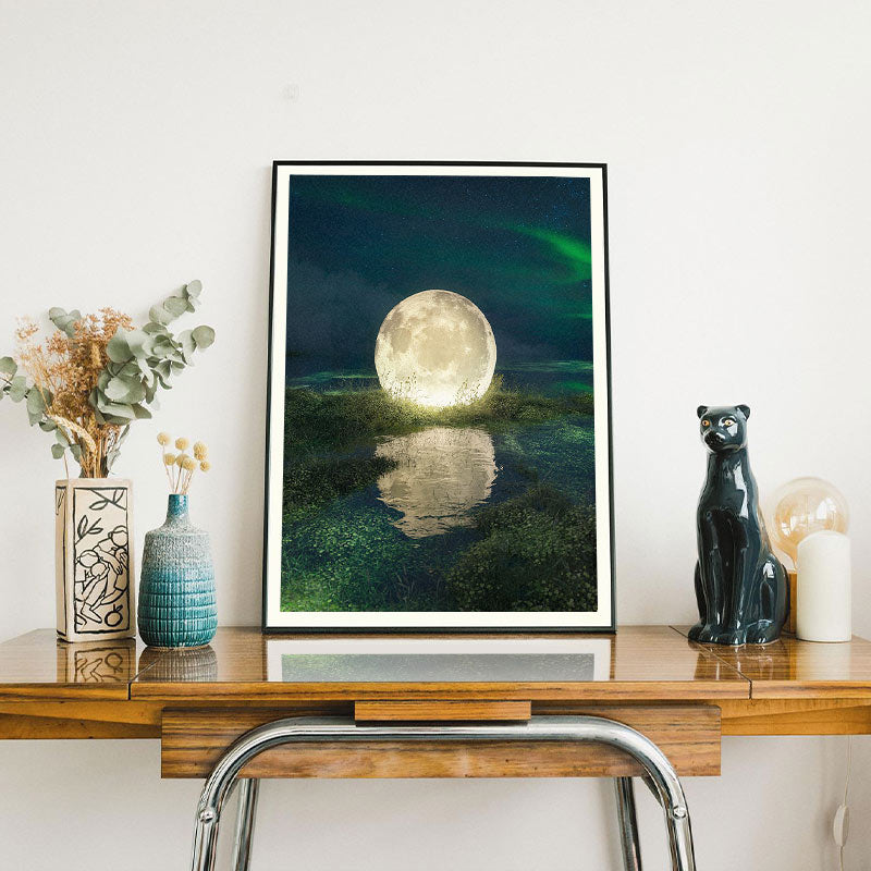 Lagoon - Glowing Moon Mirror Landscape – Andy okay