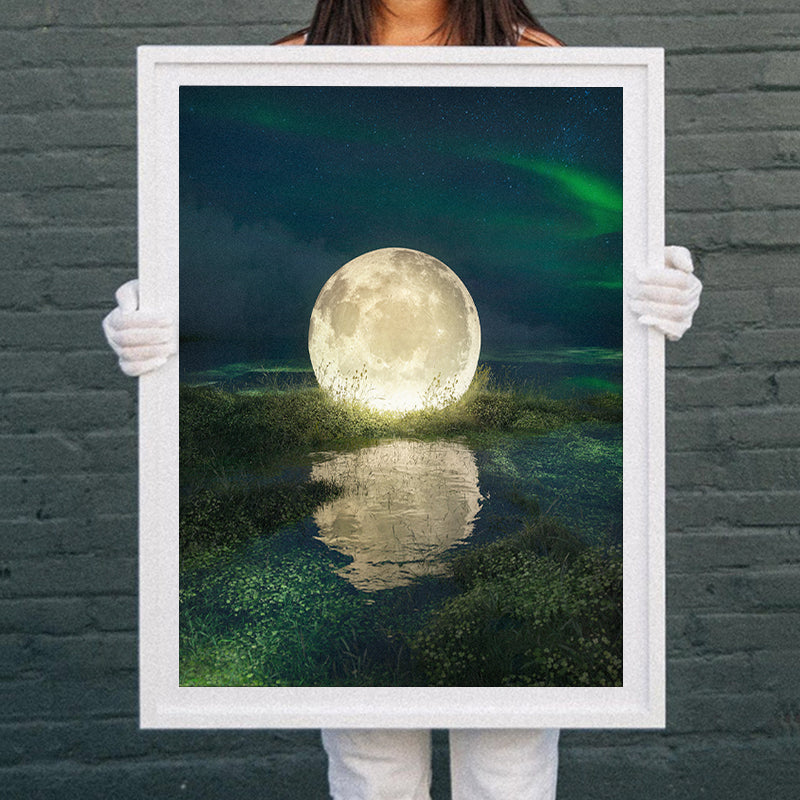Lagoon - Glowing Moon Mirror Landscape – Andy okay