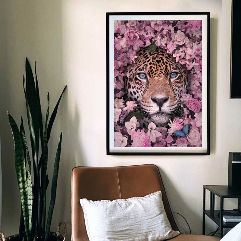 Lovepard [Best Seller] – Leopard Floral Gallery Wall Art | Surreal