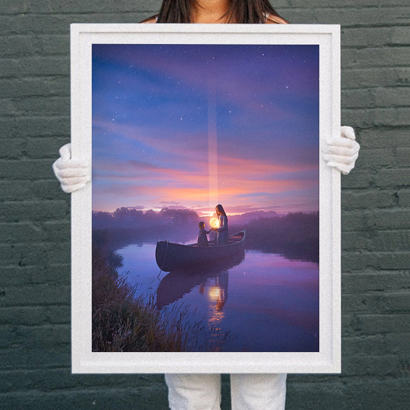 Moonrise – Surreal Moon Wall Art by Diego Hernandez | Fantasy