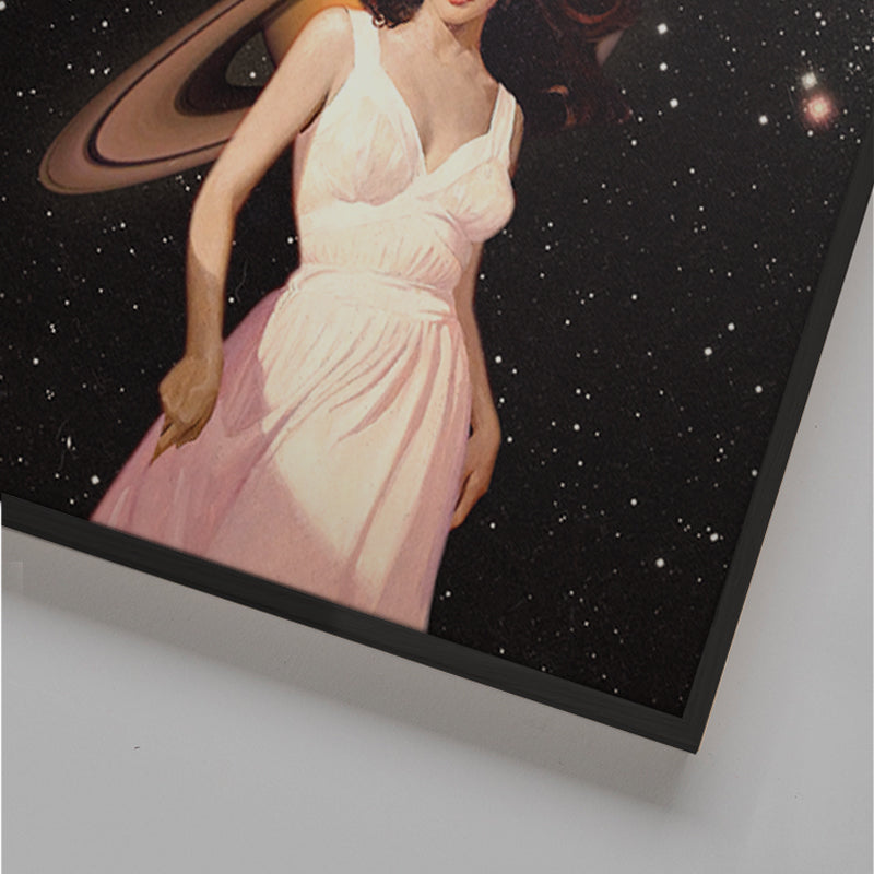 Saturn Woman [Best Seller] Surreal Space Woman Gallery Wall Art by