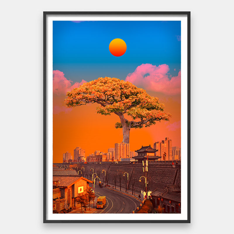 Bonsai City [Best Seller] – Japanese Gallery Wall Art | Futuristic