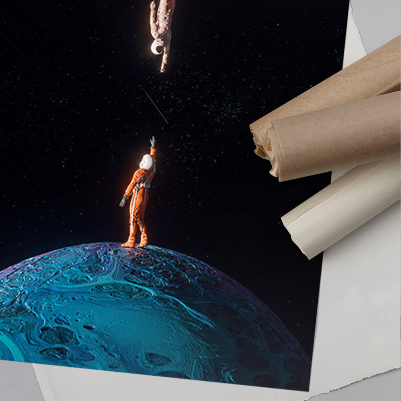Worlds Apart [Best Seller] – Surreal Astronaut Gallery Wall Art by