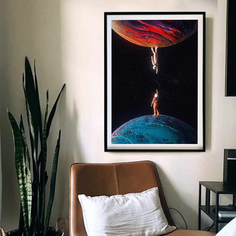 Worlds Apart [Best Seller] – Surreal Astronaut Gallery Wall Art by