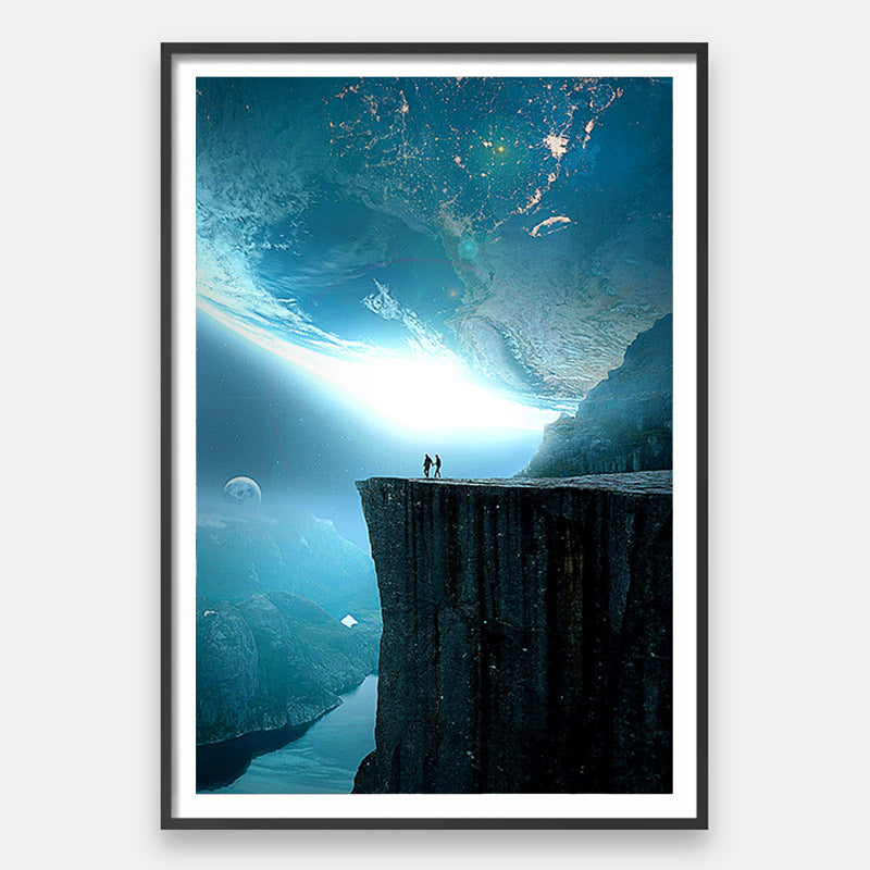 Edge of the Cliff [Best Seller] – Surreal Space Gallery Wall Art